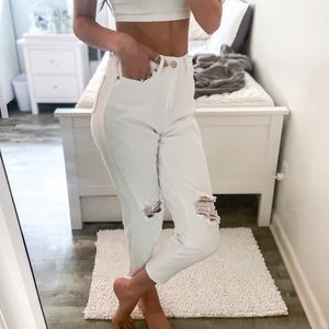 Boohoo denim white jeans